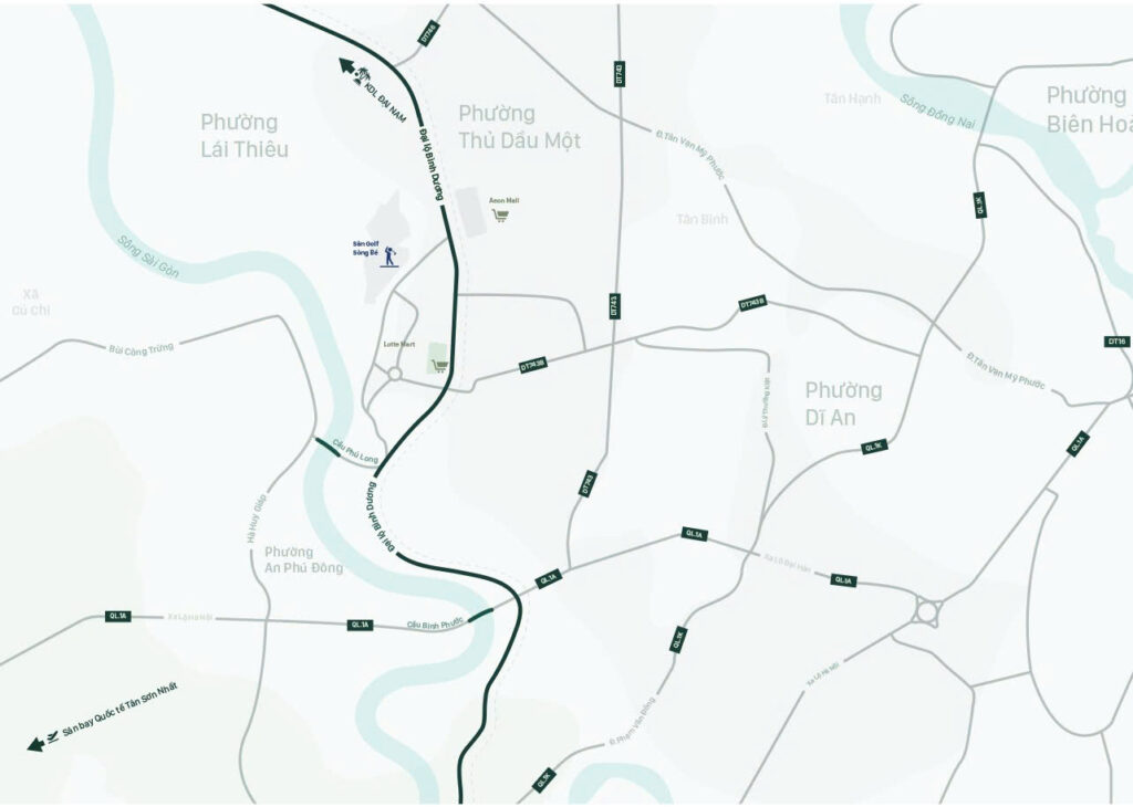 Vị trí dự án setia edenia lái thiêu